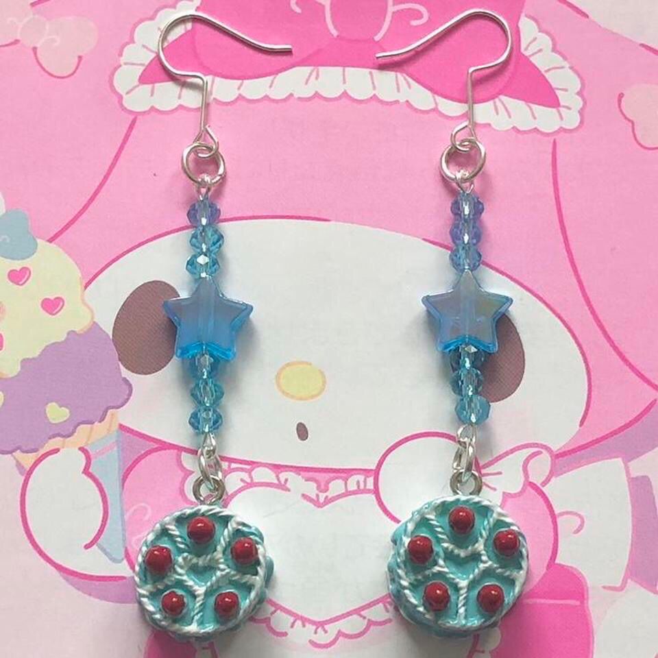 Princess Patisserie Aqua Kawaii Earrings