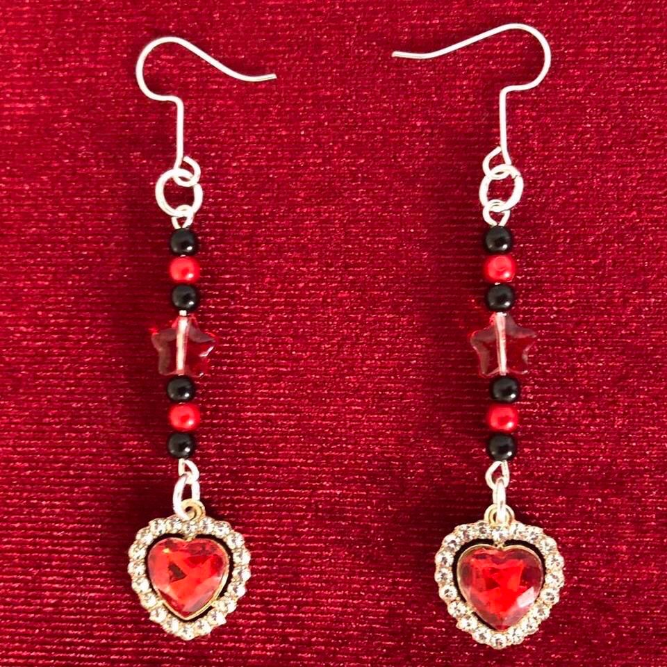 Pretty Romantic ‘N Red Gothic Earrings