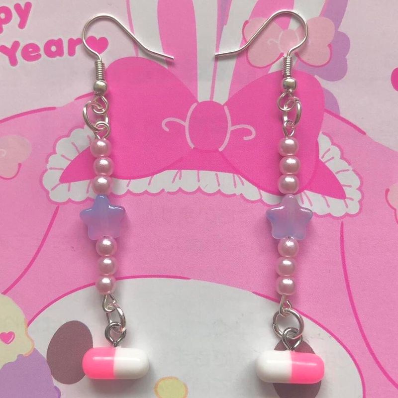 Take Ur Medz Kawaii Earrings (Pink)