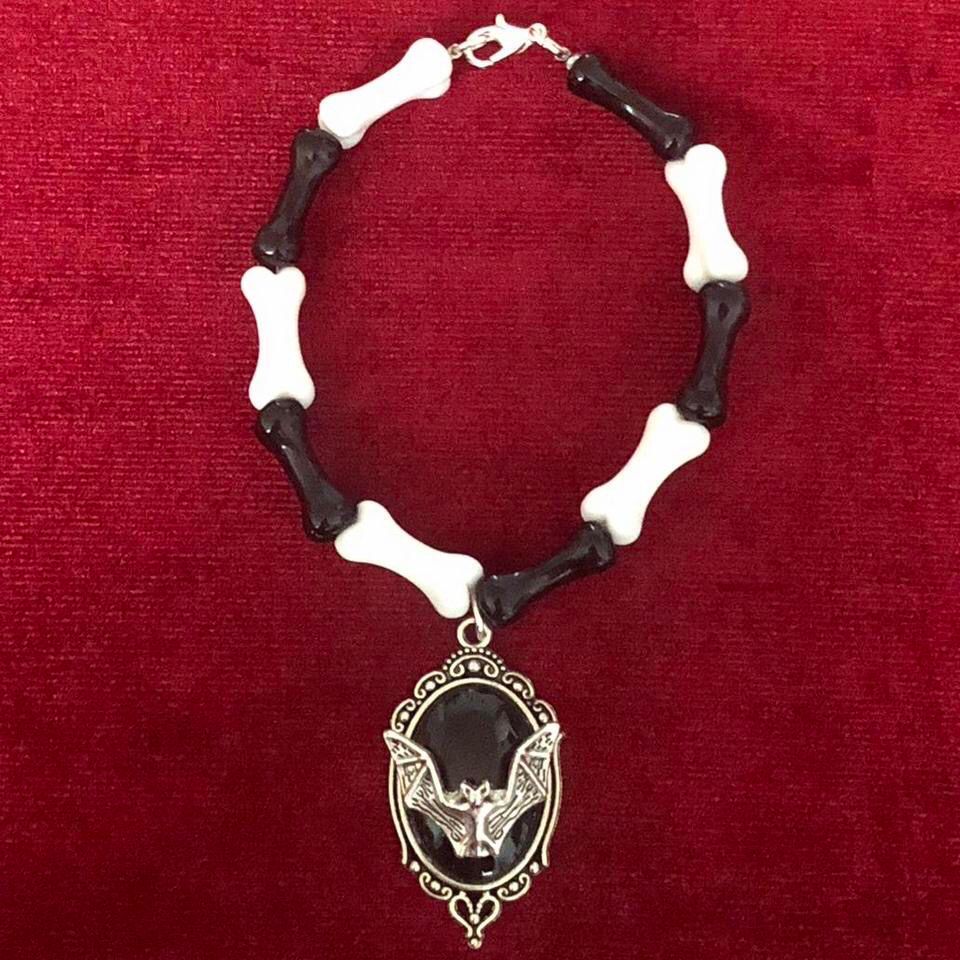 Bewitching Bones Bat Gothic Bracelet