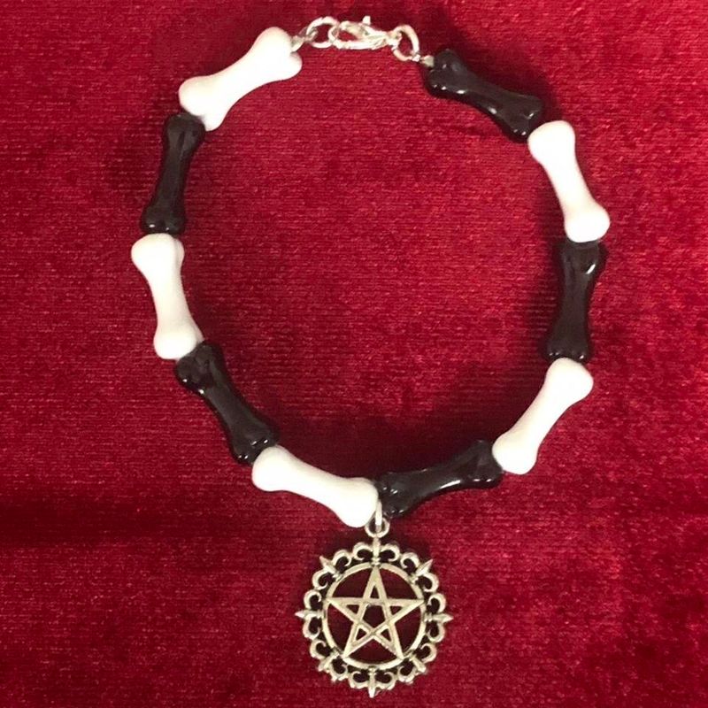 Bewitching Bones Pentagram Gothic Bracelet