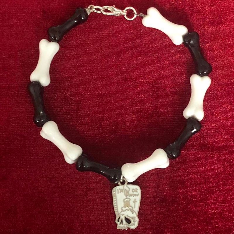 Bewitching Bones Candlelit Skull Gothic Bracelet