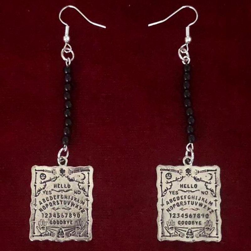 Ouija Whispers Gothic Earrings