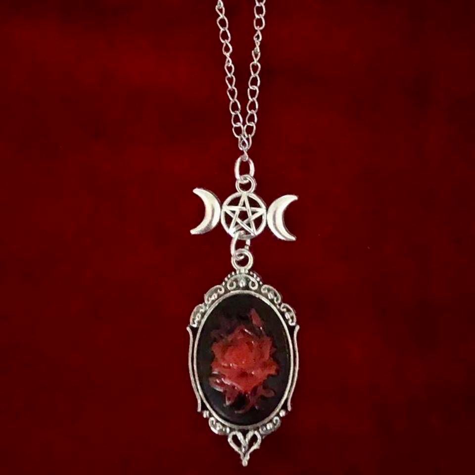 Cameo Rose Gothic Necklace