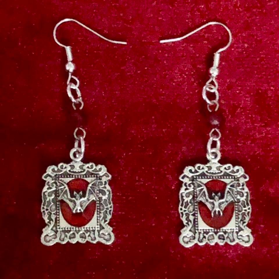 Nocturnal Scarlet Gothic Earrings