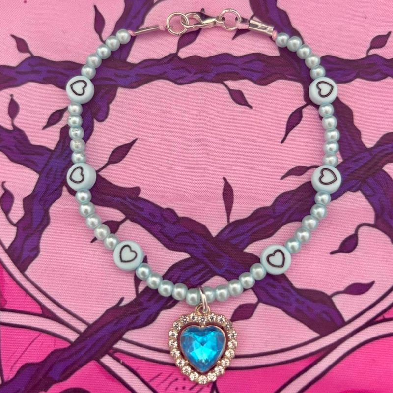 Aqua Heart Kawaii Bracelet