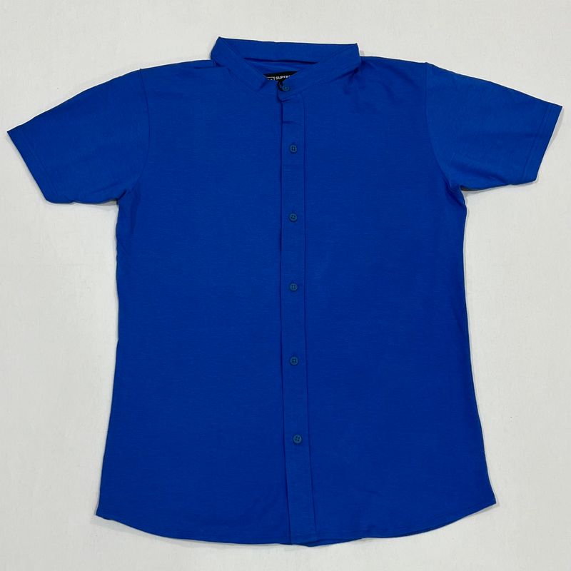 CAMISA CUELLO CHINO - UNITALLA S|M - azul