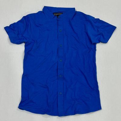 CAMISA CUELLO CHINO - UNITALLA S|M - azul