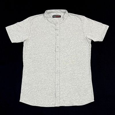 CAMISA CUELLO CHINO - UNITALLA S|M - gris claro jaspeado