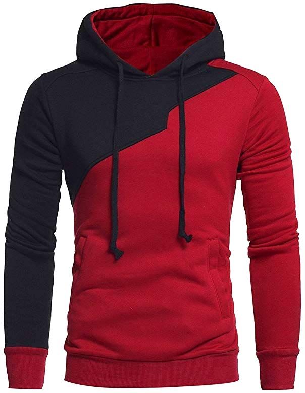 Sudadero combinado ⚡ Negro Rojo | Talla S