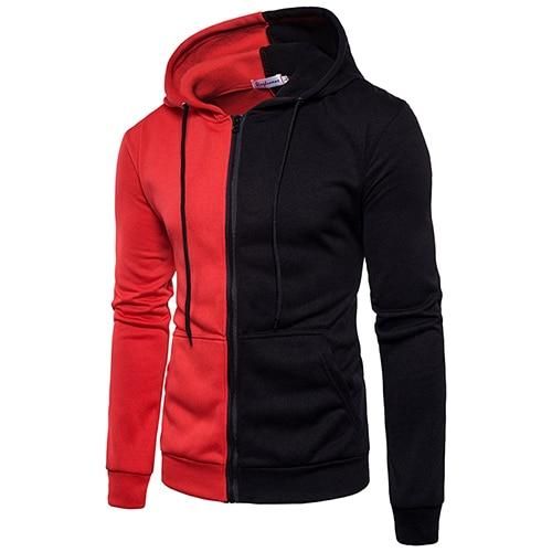 Sudadero de zíper | Rojo - Negro | Medium