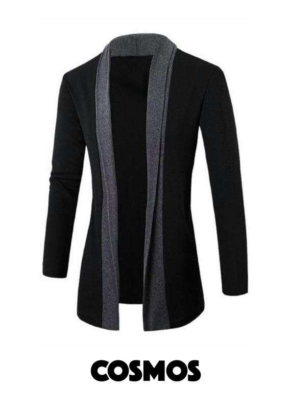 Abrigo combinado Negro - Gris oscuro | S y M
