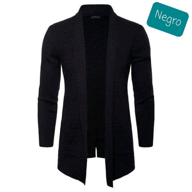Abrigo Negro con corte en parte baja | S XL XXL