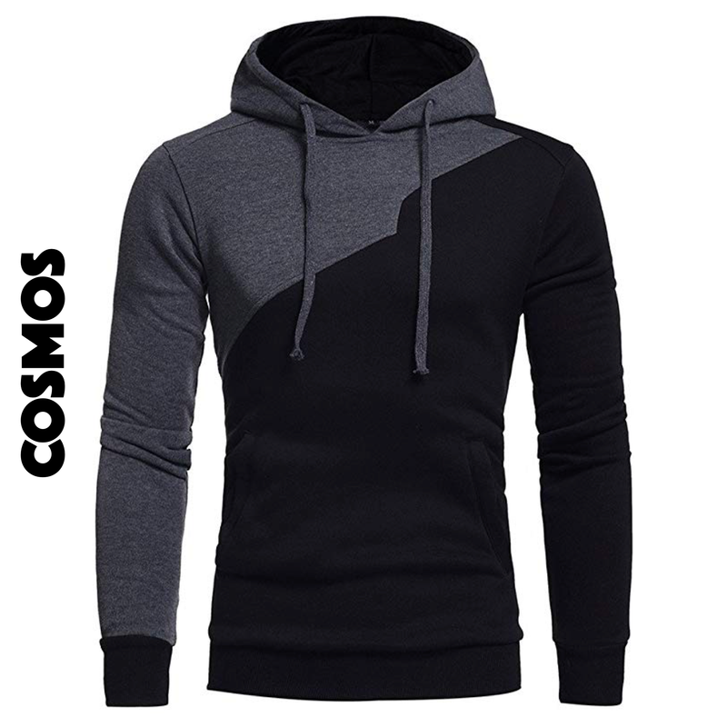 Sudadero combinado ⚡ Gris Negro | M L