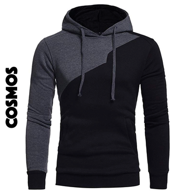 Sudadero combinado ⚡ Gris Negro | M L