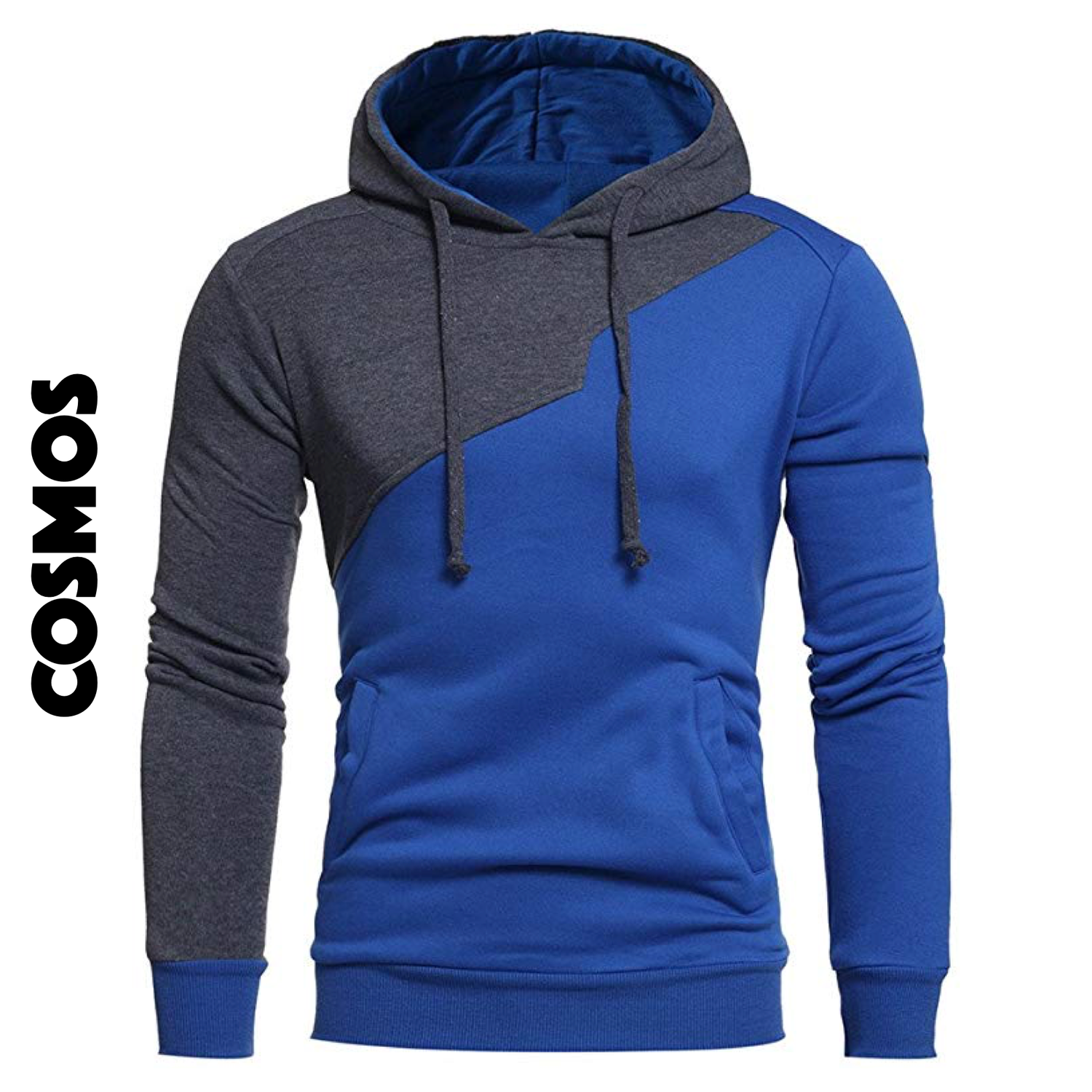 Sudadero combinado ⚡ Azul Gris | S M