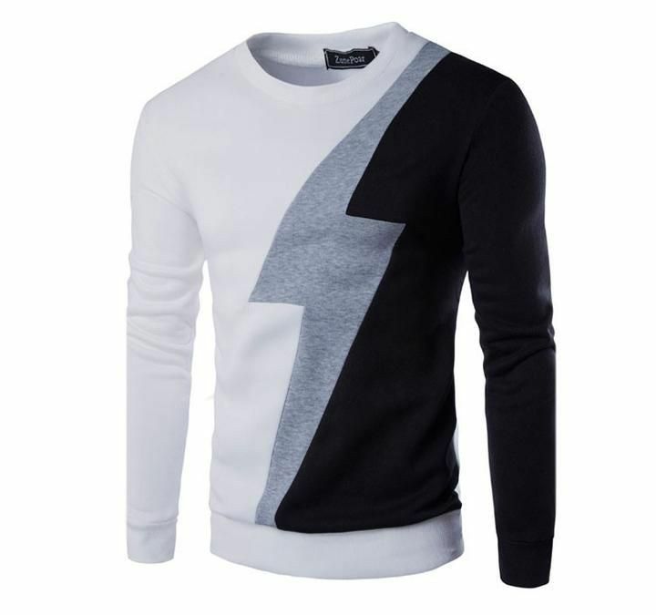 Suéter ⚡ combinado | negro / blanco / gris | Talla S