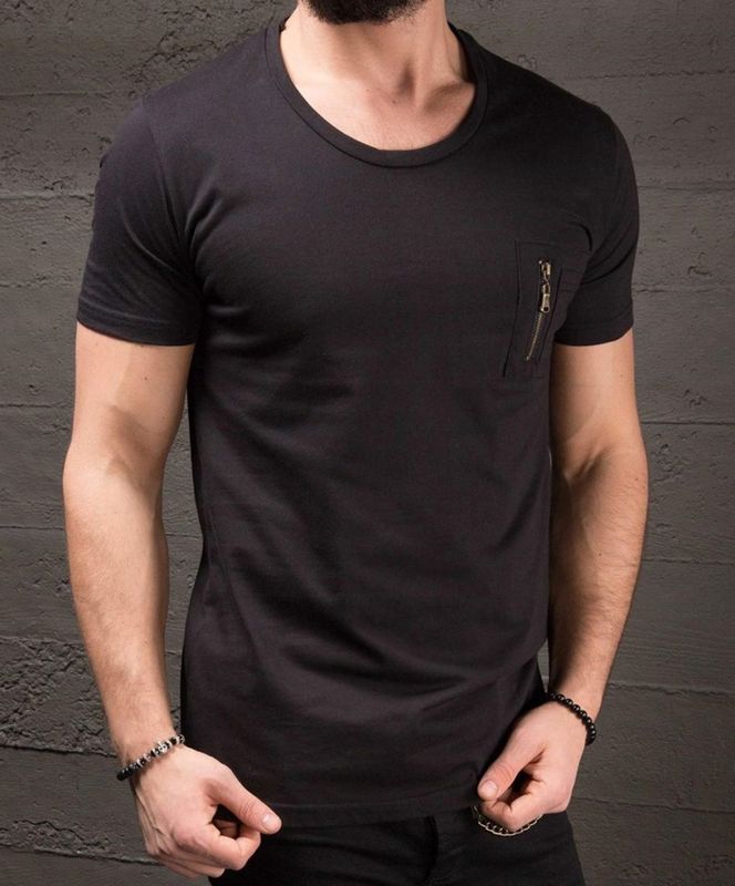 TSHIRT | detalle bolsita con zíper | Small | Black