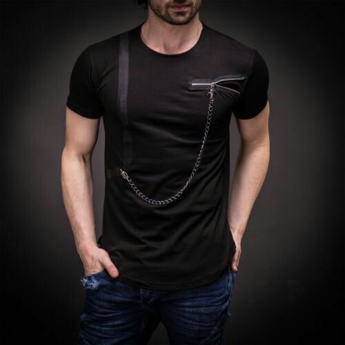 TSHIRT | detalle zíper y cadenita | Small | Black