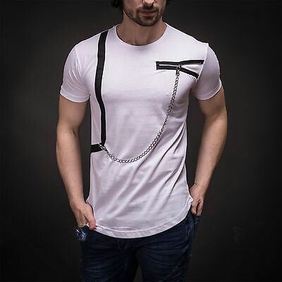 TSHIRT | detalle zíper y cadenita | S M L | White