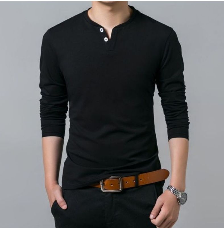 TSHIRT | detalle cuello y botones | Small | Black