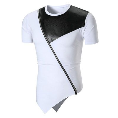 TSHIRT | detalle cuerina y zíper cruzado  | S M L | White