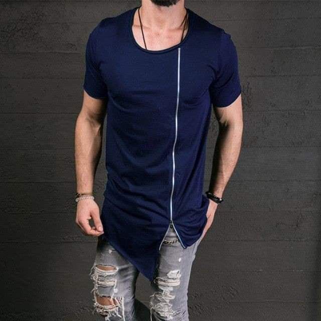 TSHIRT | diseño zíper largo | S M L | blue
