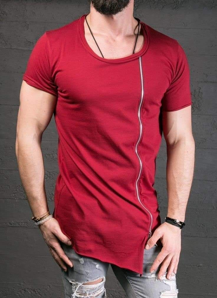 TSHIRT | diseño zíper largo | Small | red
