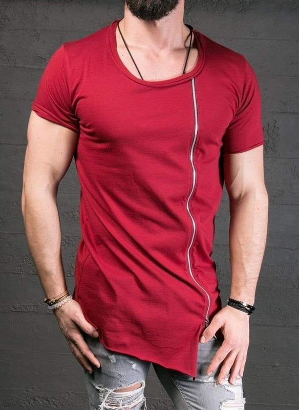 TSHIRT | diseño zíper largo | Small | red