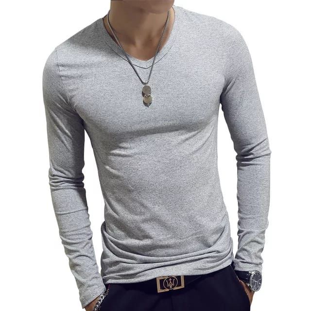 TSHIRT | cuello V | S M L | gray
