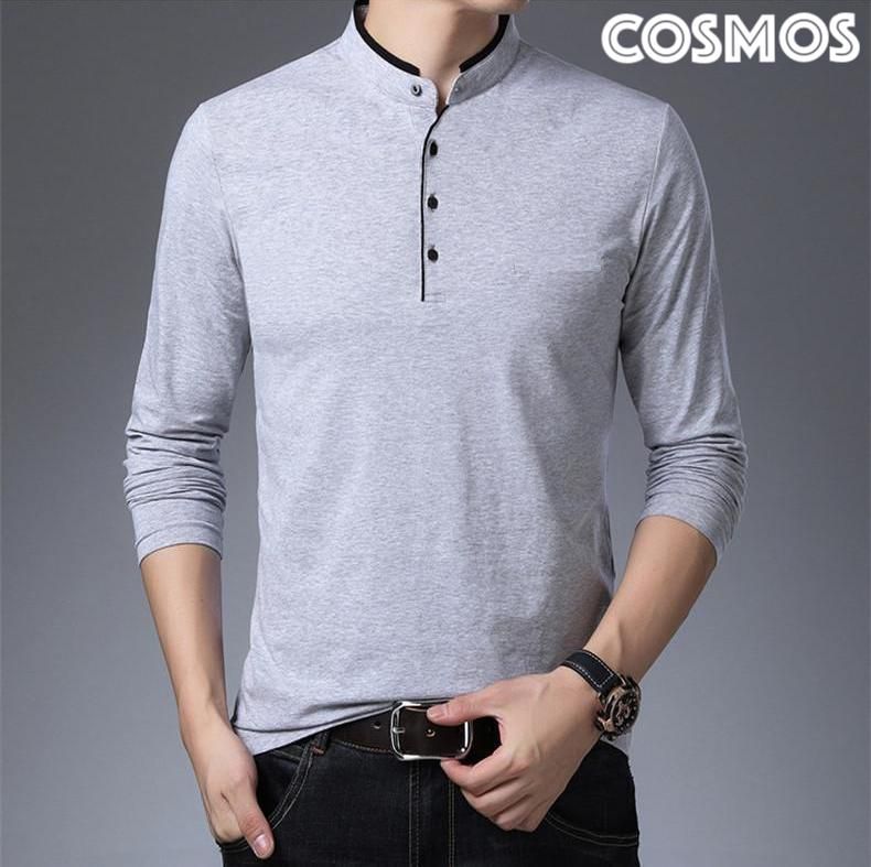 TSHIRT | detalles botones cuello chino-manga larga | Small
