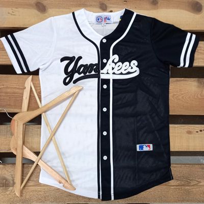 Beisbolera YANKEES | Mitad blanca | negra | Talla XL