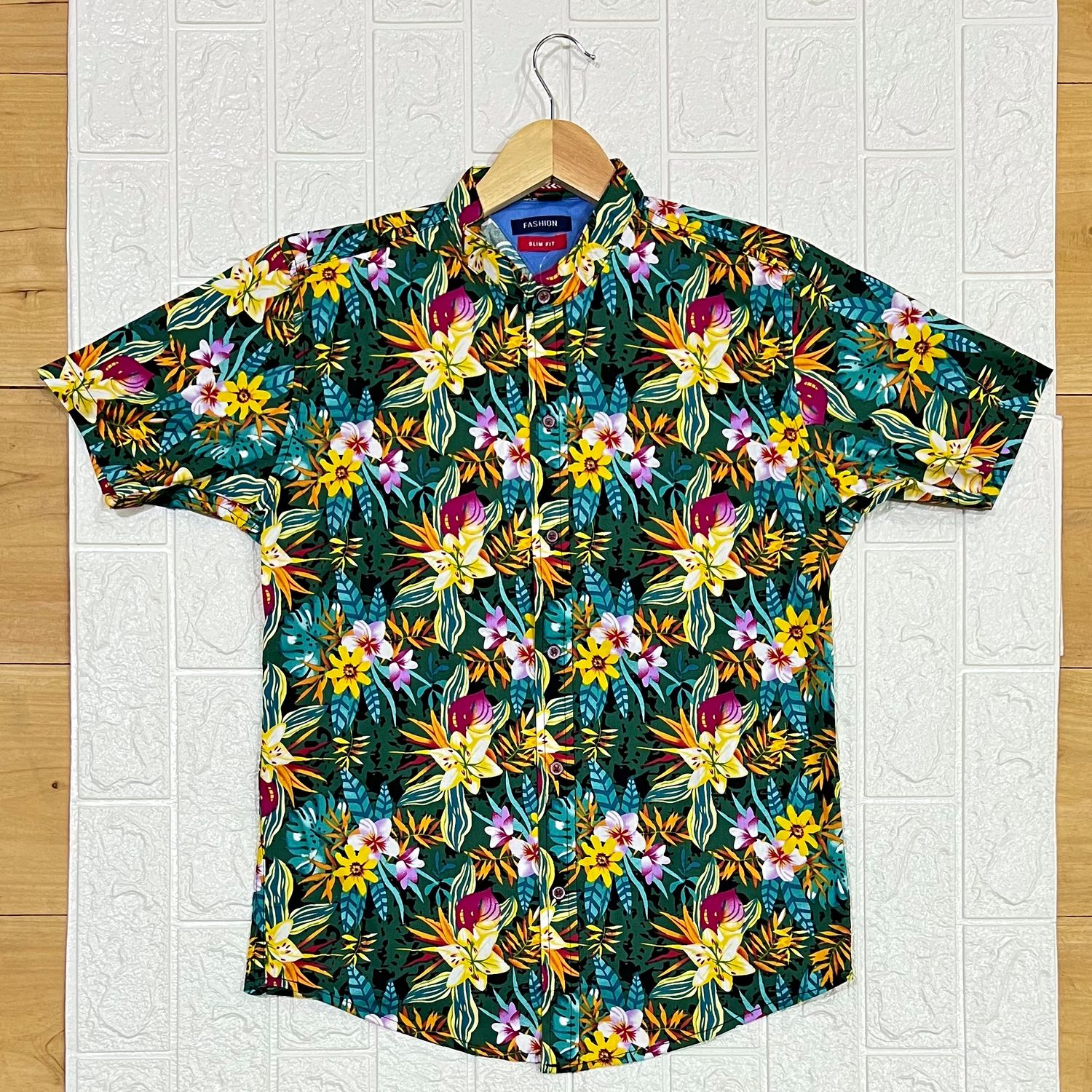 Camisa Hawaiana Cuello Chino | floreada | S - M - L