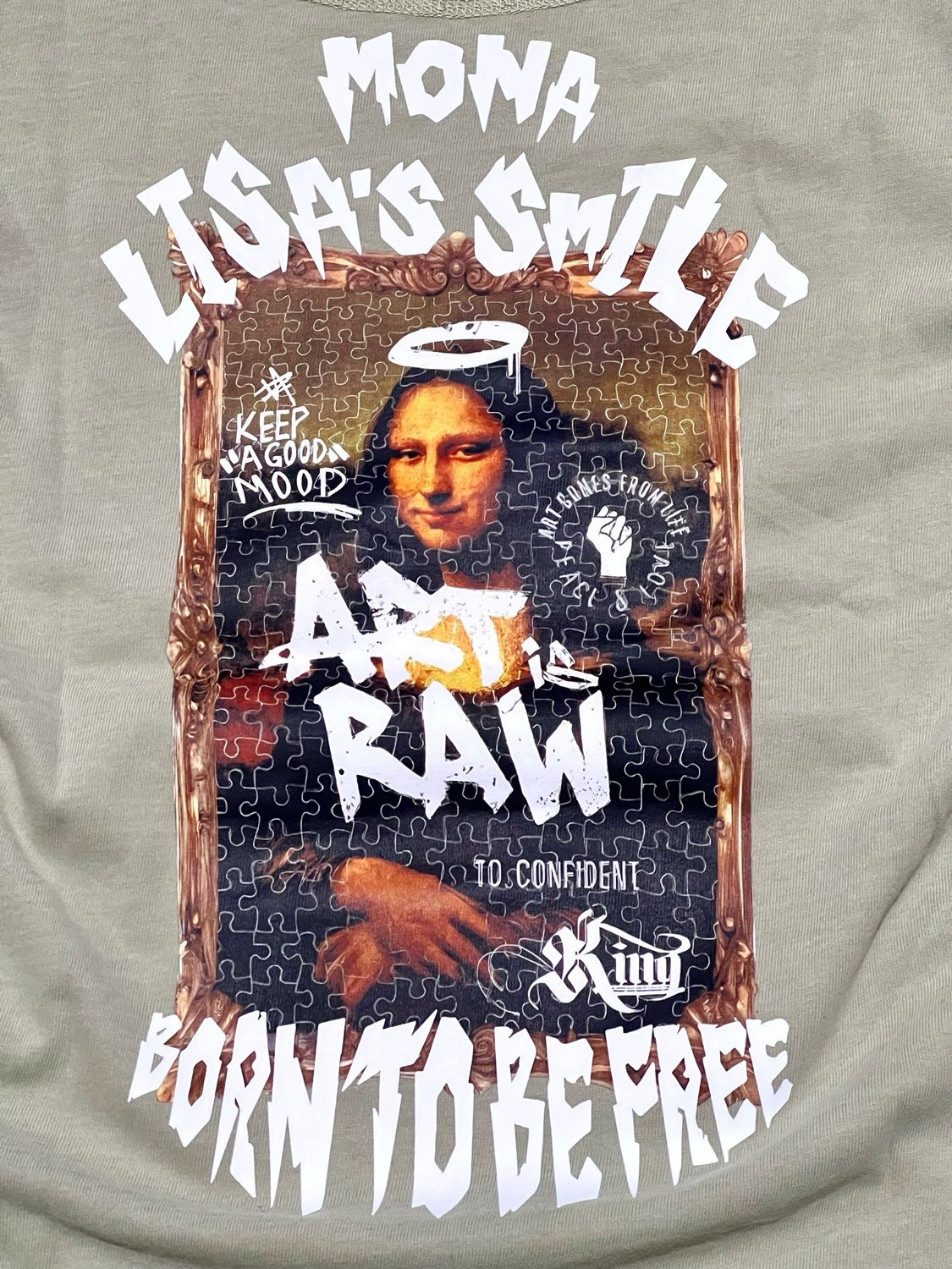 OVERSIZE - Mona Lisa&#39;s Smile - verde | Unitalla M L