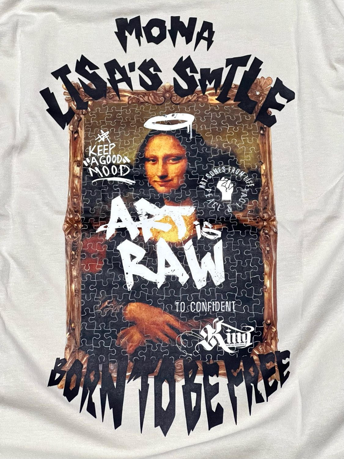 OVERSIZE - Mona Lisa&#39;s Smile - beige | Unitalla M L