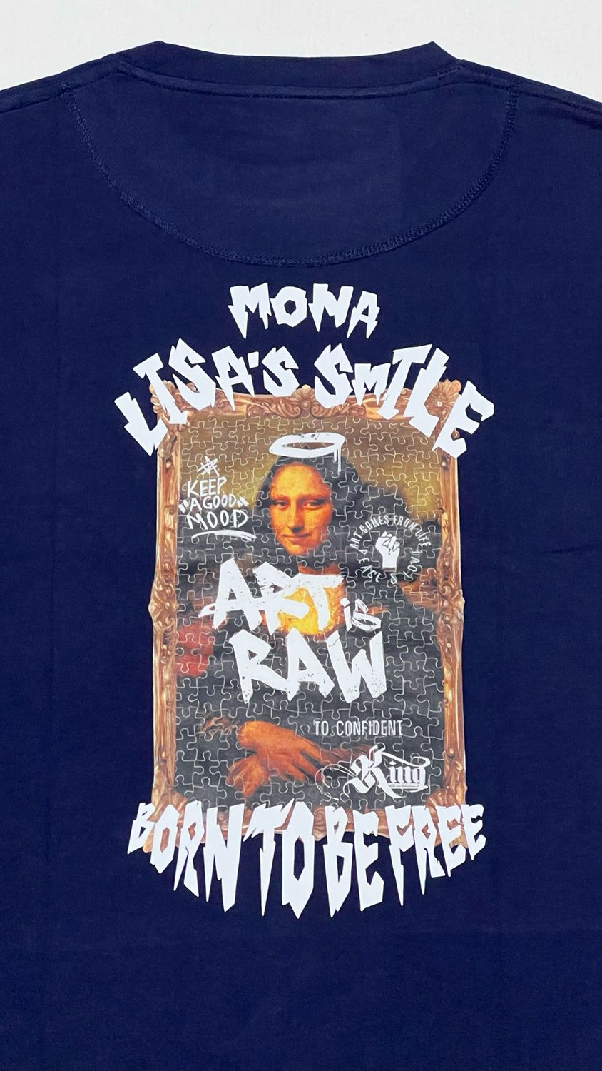 OVERSIZE - Mona Lisa&#39;s Smile - azul | Unitalla M L