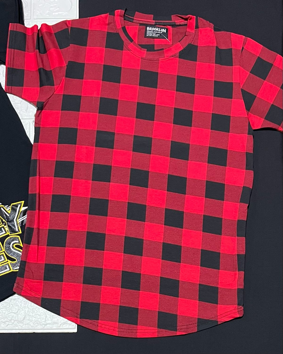T-Shirt Brooklyn - Urbana cuadriculada roja - Unitalla S|M