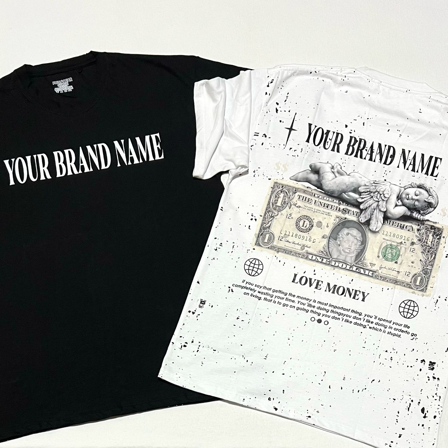 OVERSIZE - Your Brand Name - Blanco y Negro DÚO PACK | M L
