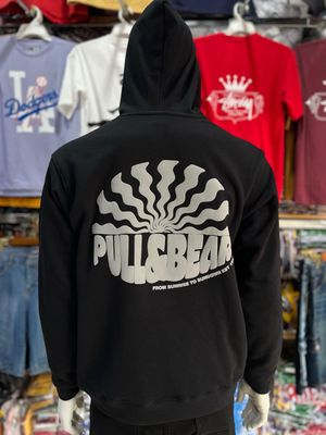 Hoodie Negro P&amp;B - Medium Oversize
