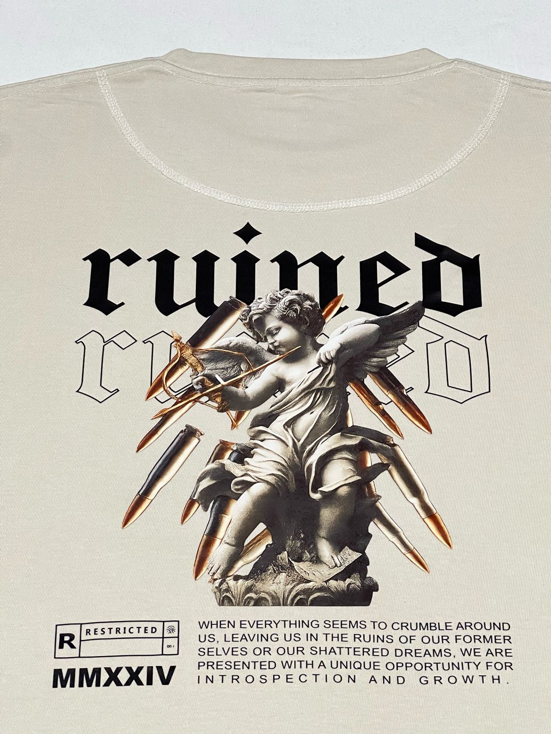 OVERSIZE - Ruined - beige | M L