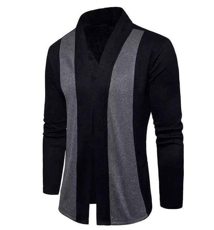 Abrigo Negro Combinado con Gris Oscuro | S M L XL
