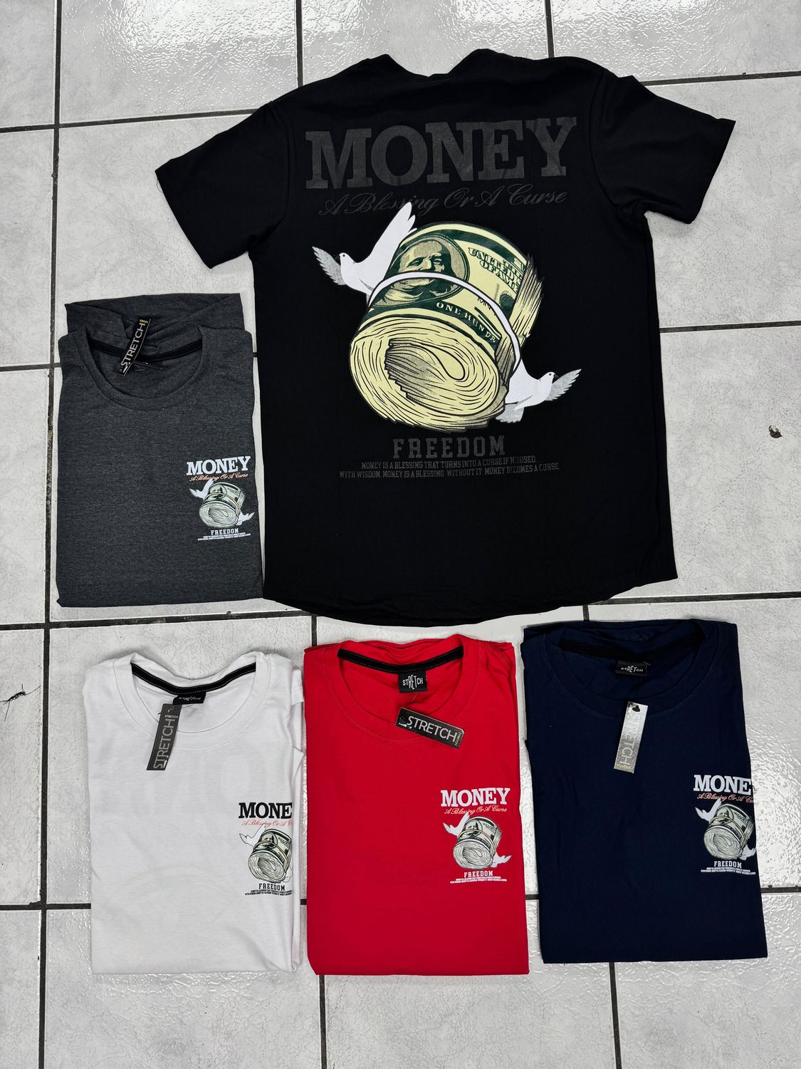 T-Shirt Money - negra - Unitalla S|M