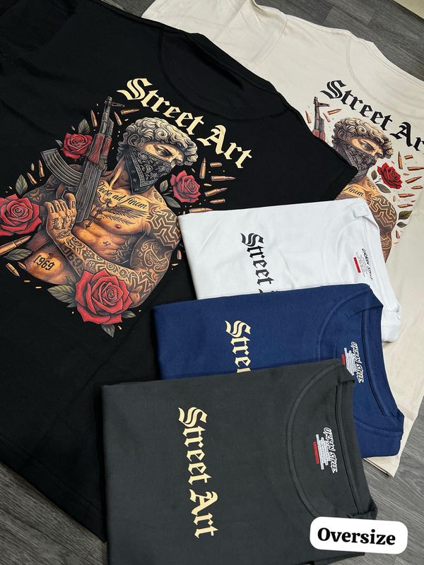 OVERSIZE - Street art - 𝒃𝒍𝒂𝒏𝒄𝒂 | M L