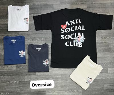OVERSIZE - Antisocial Stussy - beige | M L