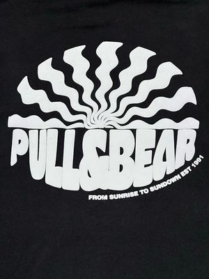 Hoodie Negro P&amp;B - Medium Oversize