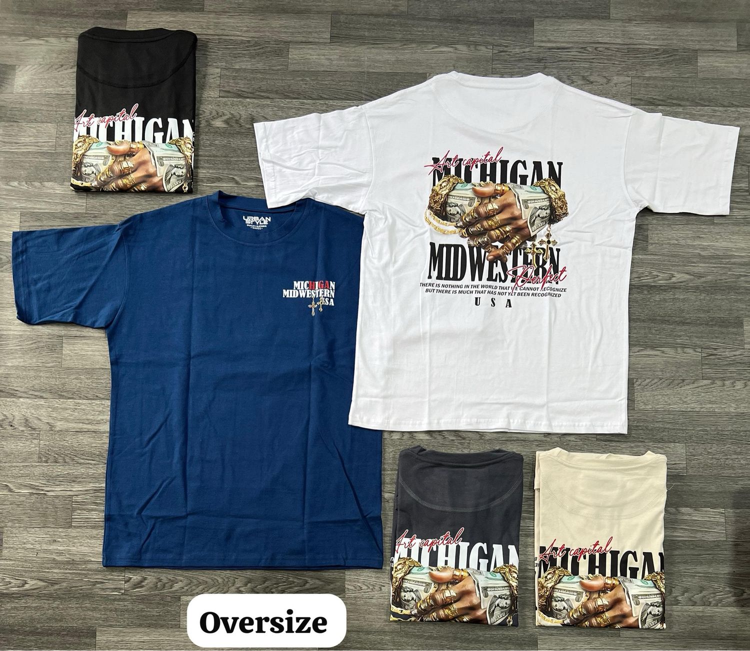 OVERSIZE - Michigan - gris | M L