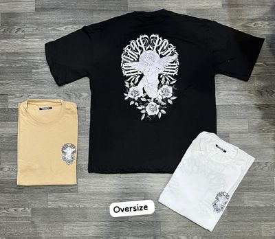 OVERSIZE - Angel 3 rosas - negra | M L