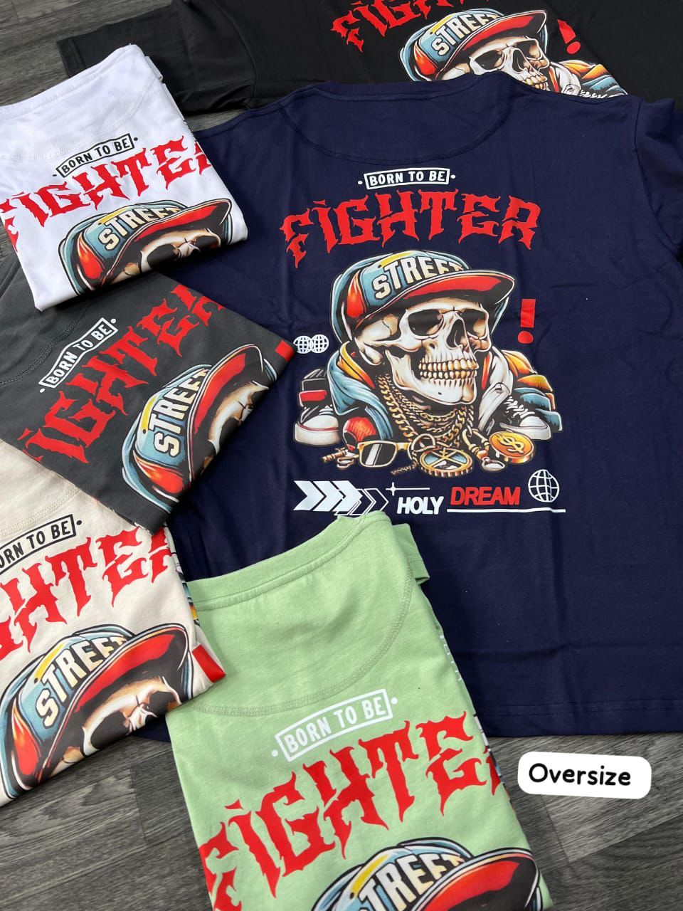 OVERSIZE - Fighter - verde | M L