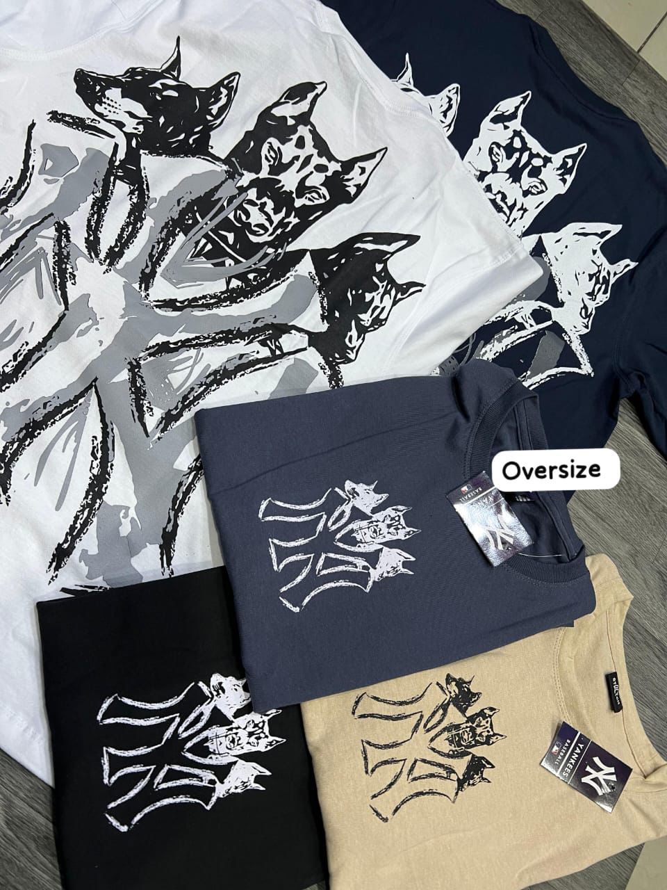 OVERSIZE - NY dogs  - azul pálido | Unitalla S M L