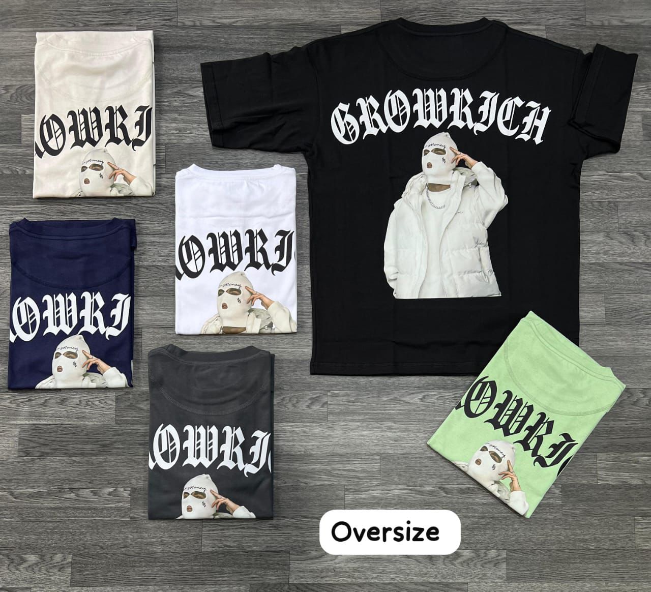 OVERSIZE - Growrich - negra | M L